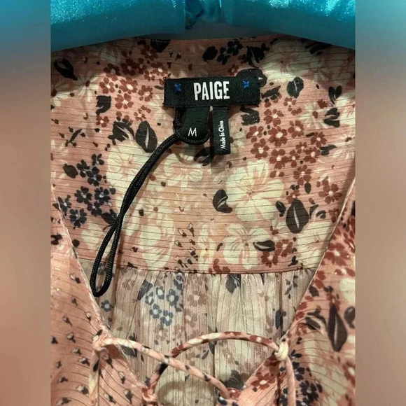 NWOT PAIGE Ilara Floral Ruffle Blouse / Size Medium / - Picture 6 of 10